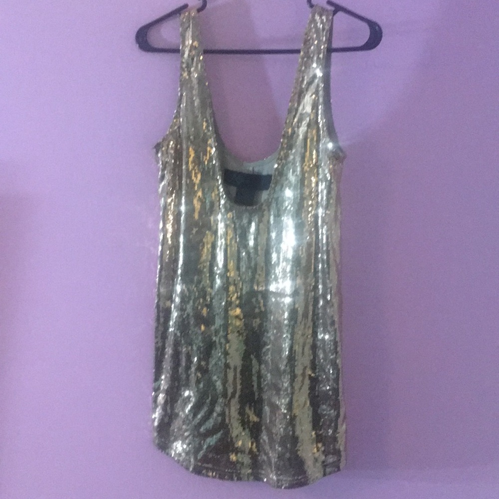 Rose Gold sequin tank